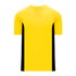 Athletic Knit One Button Pro Placket Performance Baseball Jersey (BA1343), Color '254 Maize/Black'